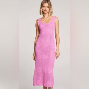 Saltwater LUXE Vibrant Pink Ashley Midi Dress